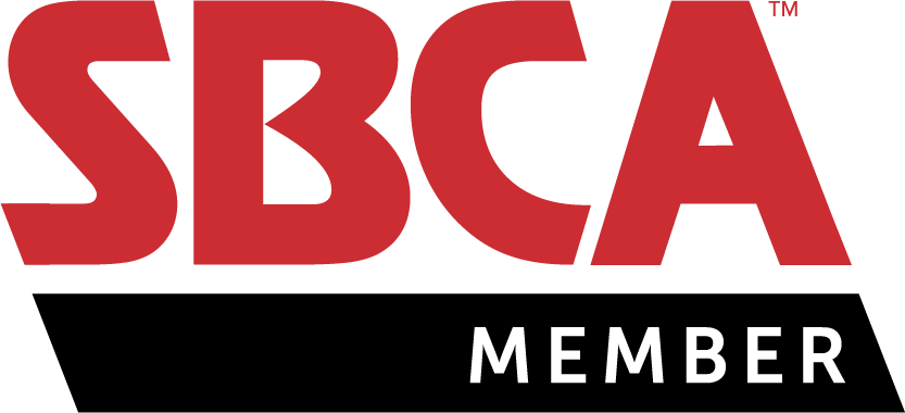 Logo featuring large red letters "SBCA" above a black rectangle with the word "MEMBER" in white capital letters.